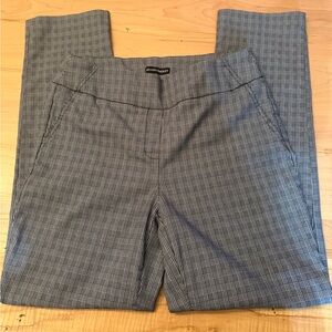Hilary Radley Gray Plaid Straight Leg Pants